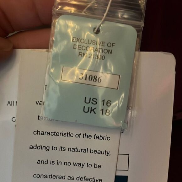 Morilee Madeline Gardner NY Burgundy Formal Dress. Open back.  Size 16 - Picture 11 of 11